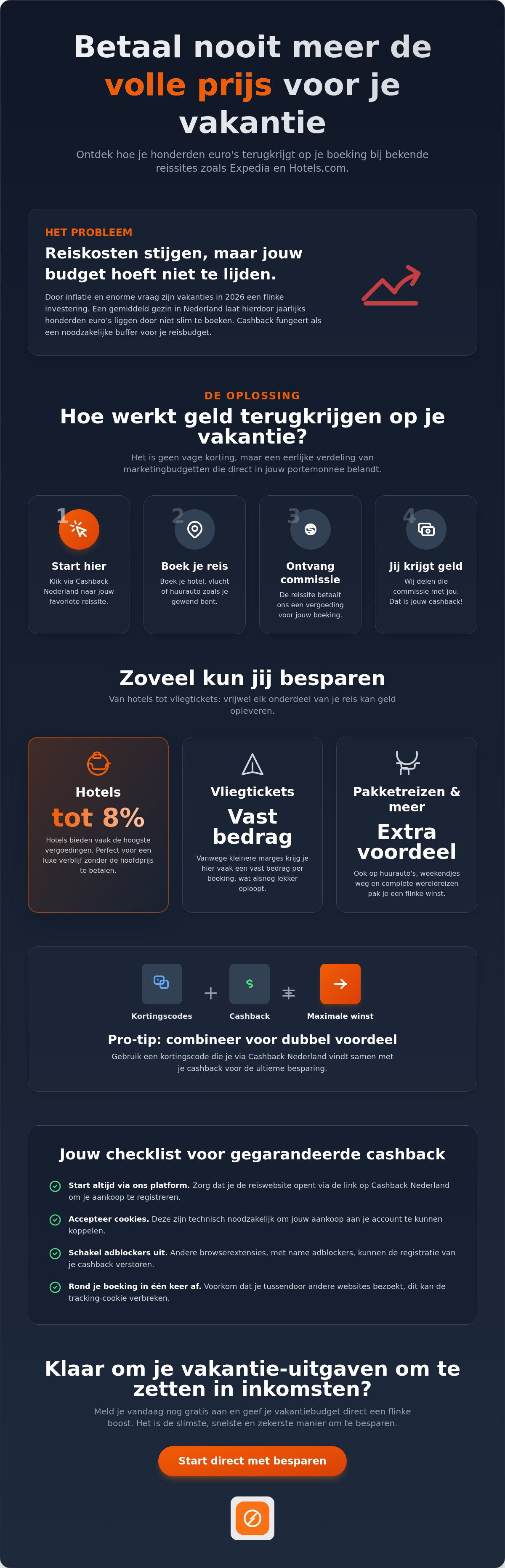 Cashback op reizen: zo boek je jouw droomvakantie met korting in 2026