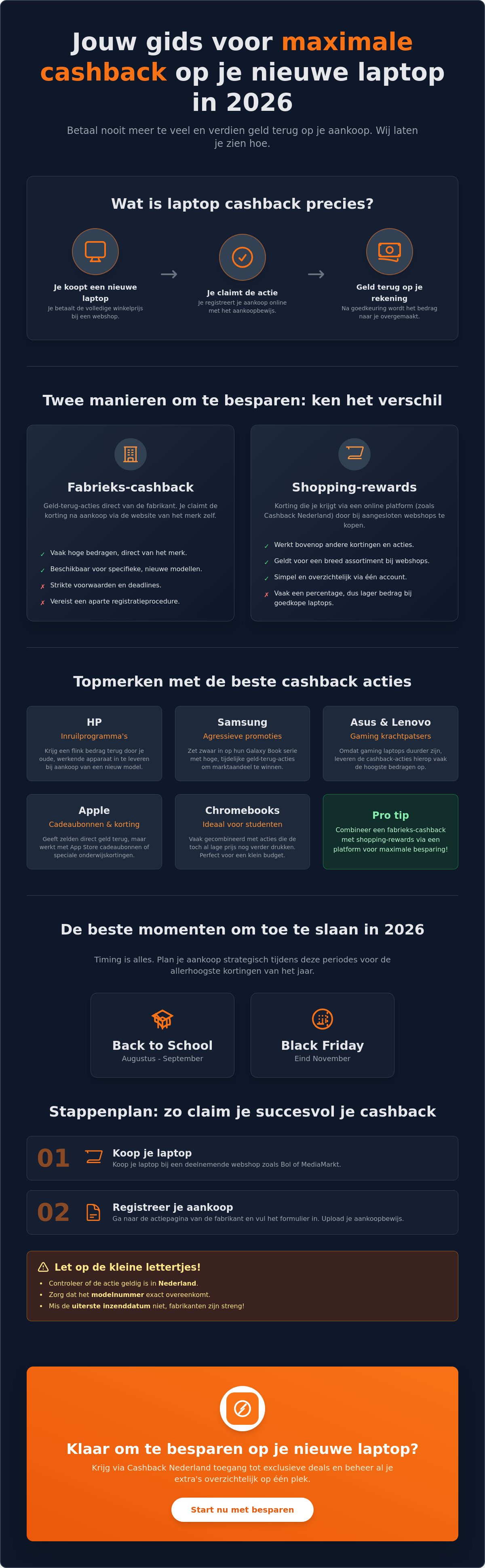 Cashback op laptops: zo scoor je de beste deals in 2026